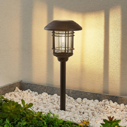 Lindby Tyrell lámpara LED solar, aluminio, negro características