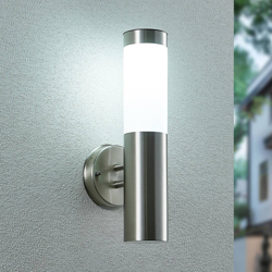 Lindby Sirita LED aplique solar, acero inoxidable en oferta