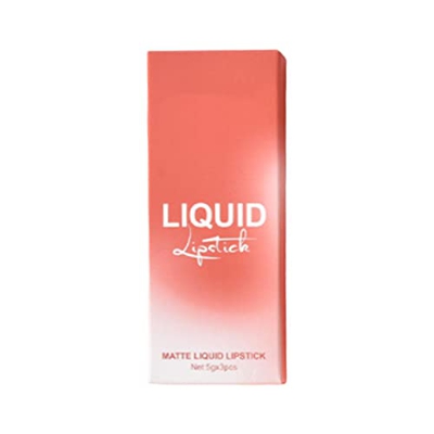 Renoble Juego de lápiz Labial líquido Mate, Juego de lápiz Labial hidratante Mate de 3 Piezas, Brillo de Labios de Alta pigmentación, Maquillaje de La