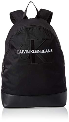 Calvin Klein - Monogram Nylon Cp Bp W/o Pocket, Mochilas Hombre, Negro (Black), 1x1x1 cm (W x H L)