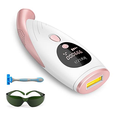 Depiladora de luz Pulsada 999.000 Flashes IPL Depilación Definitiva,2 Modos de 5 Niveles de Energía Depiladora Eléctrica para Hombres/Mujeres/Cara/Cue