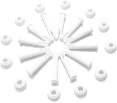 PULABO - Pines de conexión de plástico para piscina, piezas de repuesto para piscina con juntas sobre el suelo, redondas, marco de metal y prisma con 