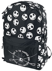 Pesadilla Antes De Navidad Master of Fright Unisex Mochila Negro-Blanco, Poliester, características