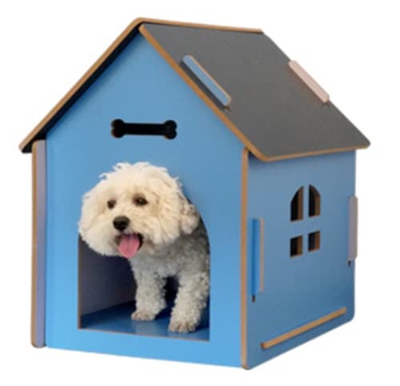 NC Caseta de Madera extraíble para Gatos, casa para Mascotas, Ventana, Perrera para Perros, cabaña al Aire Libre, Interior, Exterior, Villa