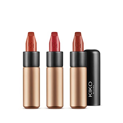 KIKO Milano Velvet Passion Matte Lipstick Kit | Kit De Labios Compuesto De 3 Labiales Mate