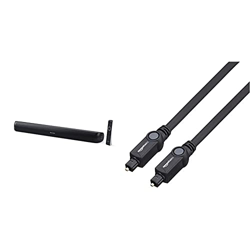 Sharp HT-SB107 2.0 Barra de Sonido Cine en casa Bluetooth, HDMI ARC/CEC, USB Playback + Amazon Basics Cable óptico de Audio Digital Toslink (1 m) características