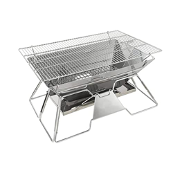 Parrilla de la barbacoa Parrilla de carbón vegetal portátil, parrilla de barbacoa desmontable de acero inoxidable, quemadores de la parrilla de carbón en oferta