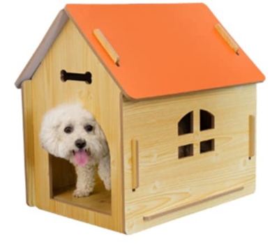 NC Caseta de Madera extraíble para Gatos, casa para Mascotas, Ventana, Perrera para Perros, cabaña al Aire Libre, Interior, Exterior, Villa