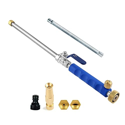 Ruiqas Varita de Lavadora a Chorro de Agua de Alta Presión Manguera de Agua Extensible con Boquillas Kit de Varita de Limpieza para Lavar Al Aire Libr