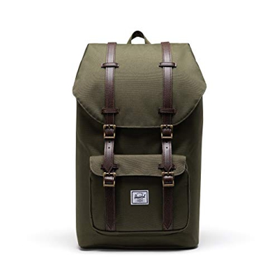 Herschel supply Herschel Herschel Little America Mochila Mochila, Ivy Green/achicoria Coffee, Classic 25.0L, Mochila para portátil Little America