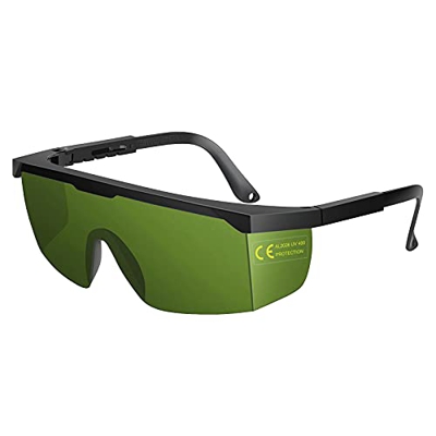 SafeLightPro K9s - Gafas de protección para depilación láser y luz pulsada para Philips, Braun, Auratrio, Lapurete, color verde