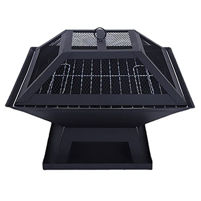Parrilla de la barbacoa Grill cuadrado de carbón, barbacoa portátil Barbacoa Parrilla de carbón de leña, parrilla al aire libre de la barbacoa de camp