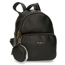 Pepe Jeans Bianca Mochila Casual Negro 19x26x10 cms Piel sintética 4,94L en oferta