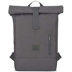 Johnny Urban Mochila Mujer y Hombre Roll Top Gris Oscuro Robin - Hecha de botellas PET Recicladas - Bolso Hombre y Mujer - Impermeable y Compartimento en oferta