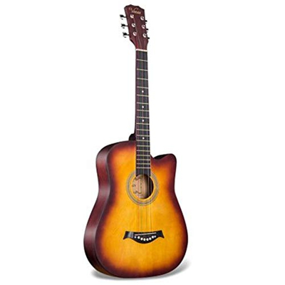 QWEEF Guitarra Acustica Los Estudiantes practican Guitarra Folk Guitarra for Hombres y Mujeres de 38 Pulgadas Kits de Guitarra Acústica (Color : Sunse