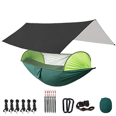 ZMJYH Banco de suspensión móvil, Swing de la Hamaca de la Correa de árbol de 10 Anillos para el Trekking, la Supervivencia, los Viajes,2,290 x140cm