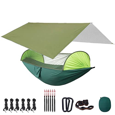 ZMJYH Banco de suspensión móvil, Swing de la Hamaca de la Correa de árbol de 10 Anillos para el Trekking, la Supervivencia, los Viajes,2,290 x140cm