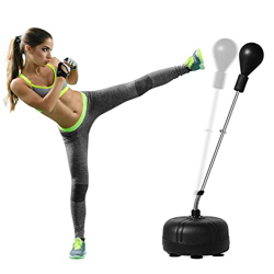 Brace Master Saco de Boxeo Punching Ball con Base Estable Altura Ajustable, Altura para Jovenes y Adulto (Negro) en oferta