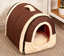 Wishdeal Casa para Perro con tapete Plegable para Mascotas, Cama para Perros pequeños y medianos características