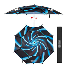 DFYR Sombrilla de Playa de Altura Ajustable, Portátil con Protección UV 50+ Sombrilla de Playa con Bolsa de Transporte Sombrilla de Pesca Plegable par características