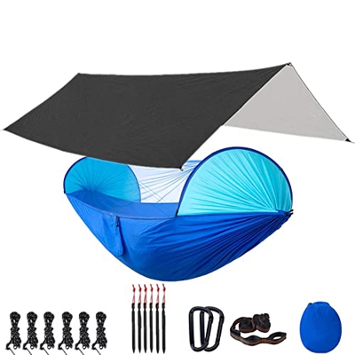 ZMJYH Banco de suspensión móvil, Swing de la Hamaca de la Correa de árbol de 10 Anillos para el Trekking, la Supervivencia, los Viajes,4,290 x140cm