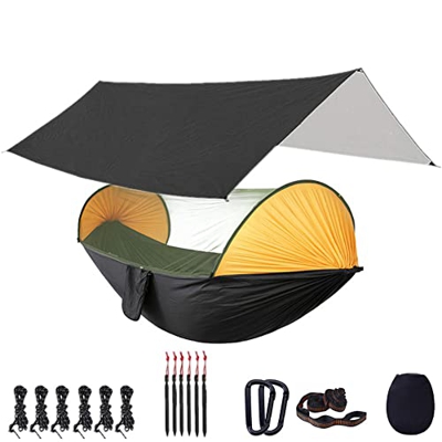ZMJYH Banco de suspensión móvil, Swing de la Hamaca de la Correa de árbol de 10 Anillos para el Trekking, la Supervivencia, los Viajes,1,290 x140cm