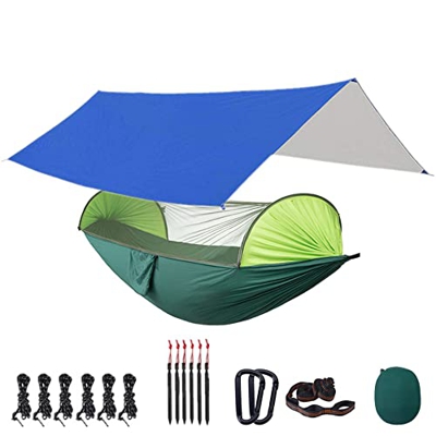 ZMJYH Banco de suspensión móvil, Swing de la Hamaca de la Correa de árbol de 10 Anillos para el Trekking, la Supervivencia, los Viajes,2,290 x140cm