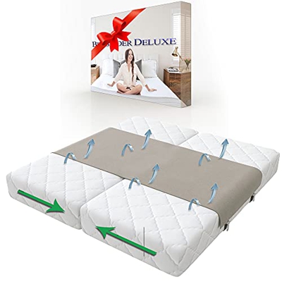 Bedbinders Sujeta Colchones - Cuña Unir Colchones Blanco 60cm. Detenga El Deslizamiento De Los Colchones con Esta Conector De Camas Y Unir Dos Colchon