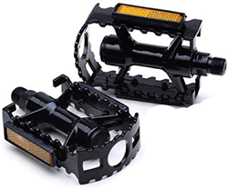 Pedales Bicicleta,1 Par Pedales Bicicleta Reflector HiloPedal de Trekking Universal Plástico de Metal Antideslizante, para la Mayoría de Bicicletas de en oferta