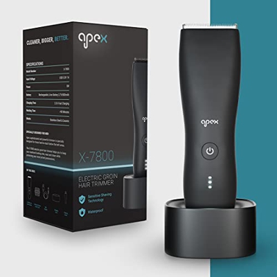 APEX Afeitadora corporal eléctrica para hombre X-7800 / Recortador eléctrico ingles