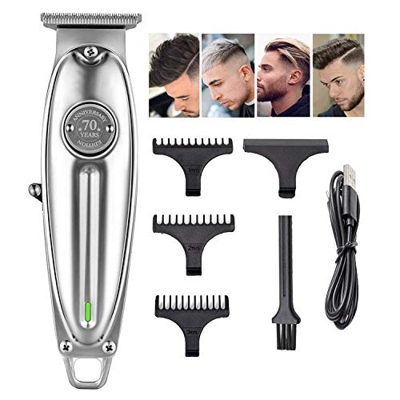 Cortapelos Hombre Profesional, Máquina Cortar Pelo Inalámbrico Batería Cortadora de Cabello Cortapelos con 3 Peines Guía Cortadora de cabello con USB 