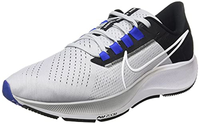 Nike Air Zoom Pegasus 38, Zapatillas para Correr Hombre, Wolf Grey/White-Black-Hyper Ro, 45 EU