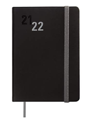 Finocam Agenda 2021 2022 1 Día página Septiembre 2021, Agosto 2022 12 meses M4, 118 x 168 Natural Croma Negro Español en oferta