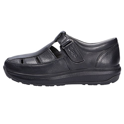 Joya Mens Fisherman Black Leather Shoes 45 EU