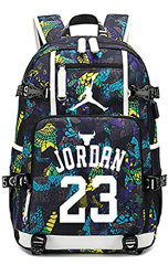 NIMUIL Niños y niñas Adolescentes Mochila para computadora Bolso de Hombro Mochila Escolar Michael Jordan Bulls Tela Oxford Impresa Lona Impermeable 1 en oferta