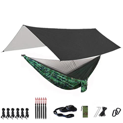 ZMJYH Banco de suspensión móvil, Hamaca Acampar con Red de Arco y Plano de Rodadura, 118x118in Portátil Impermeable,4,290 x140cm en oferta