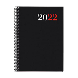 Miquelrius - Agenda anual 2022 City, Semana Vista Vertical, Tamaño Plus 155 x 213 mm (aprox A5), Cubierta flexible polipropileno opaco, Negro, Español precio