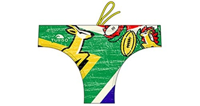 Turbo - Bañador Slip Waterpolo Men Suits Rugby South Africa Vintage France de Waterpolo Competicion Natación y Triatlón Patrón de Ajuste cómodo