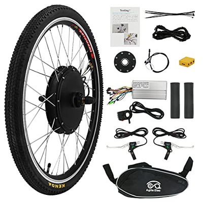 Kit de conversión para bicicleta eléctrica de 26 pulgadas, 48 V, 1000 W, motor de buje para bicicleta, bicicleta eléctrica, kit de conversión (rueda d