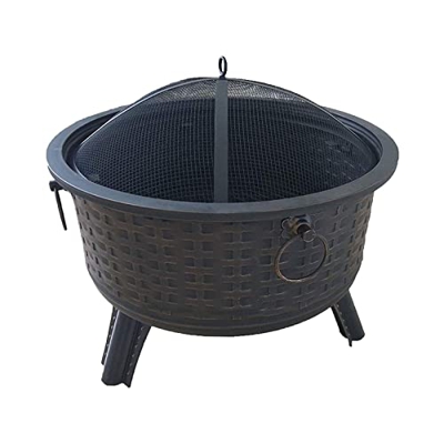 BSJZ Fogata al Aire Libre, jardín, Patio, Calentador, Parrilla, Cuenco para Acampar, Barbacoa con póquer, Rejilla, Parrilla con Parrilla de Transporte