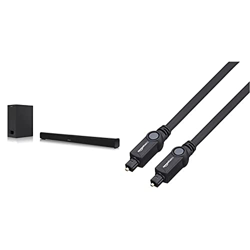 Sharp HT-SBW110 2.1 Slim Barra de Sonido Cine en casa Color Negro + Amazon Basics Cable óptico de Audio Digital Toslink (1 m) precio