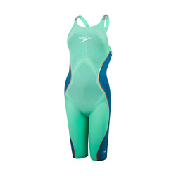 Speedo Fastskin LZR Pure Intent Openback Kneeskin Traje de baño, Mujer, Green Glow/Nordic Teal/Rose Gold/White, 28 características