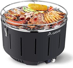 Aobosi Barbacoa Sin Humo Barbacoa Portátil Carbón|Ventilado Interior Portatiles Barbacoa Parrilla de Mesa con USB&Ventilador de batería y Bolsa para C en oferta