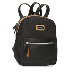 El Potro Chic Mochila Casual, Negra, 24x28x10 cm en oferta