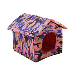 Vinnykud Casa para Mascotas Al Aire Libre Caseta para Gato/Perros Exterior Refugio Plegable para Mascotas Refugio Plegable con Forro De Esponja Interi precio
