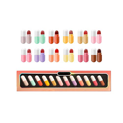Kasituoer 12 Color Mini Capsule Lipstick Set, Waterproof Long Lasting Mini Capsules Portable Lipstick for Daily and Party Makeup características