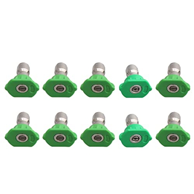 RDEXP Boquillas de acero inoxidable para lavadora a presión de 1/4 pulgadas, 25 grados, 10 unidades