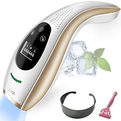 Depiladora Luz Pulsada IPL Depiladora Láser con Flashes Ilimitados Enfriamiento Sapphire Depiladora Electrica Mujer y Hombre Maquina Depilación Láser 