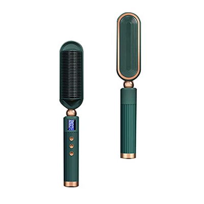 DOKIAUTO Aniones Cepillo Alisador & Rizadoras de Pelo Eléctrico con Pantalla LED 20s Calentamiento Rápido Alisar Moldeador 7 Niveles Temperatura Ajust