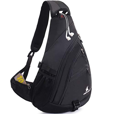 JSDing Bolso Pecho Hombre Mujer | Mochila Cruzada Impermeable Gran Capacidad 14" Ordenador portátil | Bandoleras Cruzada Bolso Bandolera Bolso Deporti